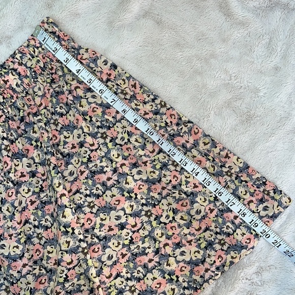 H&M Pink & Blue Floral Print 100% Cotton Skater Style Circle Skirt - Size Large - Picture 6 of 9
